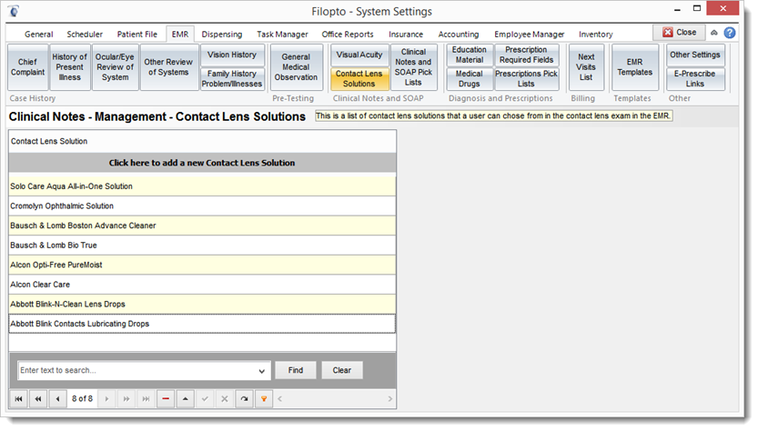 ContactLensSolutionSetting