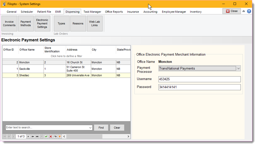 ElectronicPaymentSetting