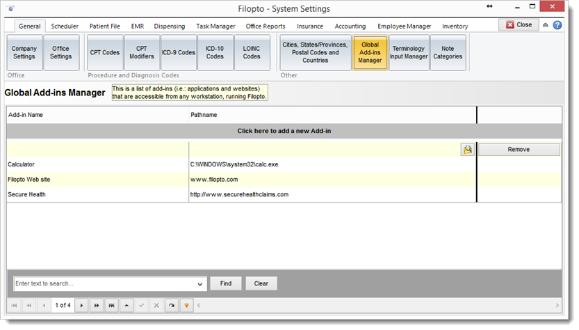 Globaltoolsetting