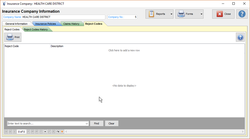 Insurancerejectcodehist